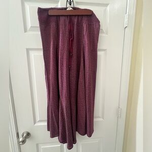 Easel floral bell bottom style wide leg stretch pant